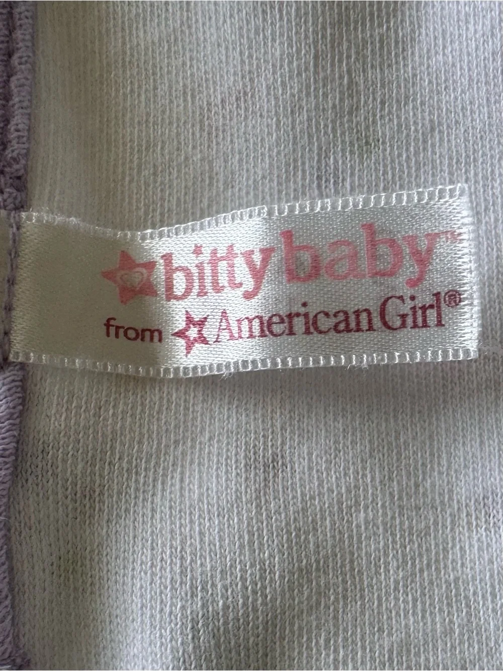 American Girl Bitty Baby Floral Pajamas and Care Set in White and Pink